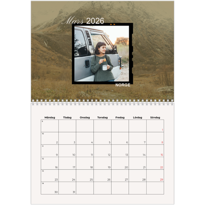 Fotokalender A3 Klassisk (30 x 40 cm) — Äventyrslängtan [Mars]