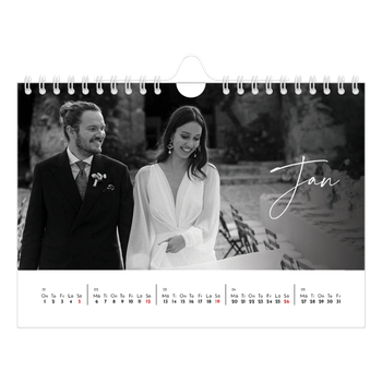 Fotokalender A5 Enkel — Elegant skrift