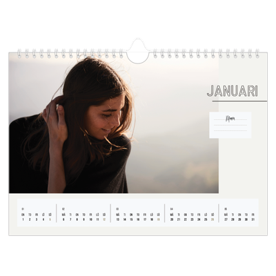 Fotokalender A4 Enkel — Notat till dig själv [Januari]