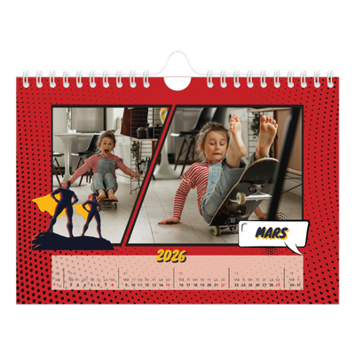 Fotokalender A5 Enkel — Serietidning [Mars]