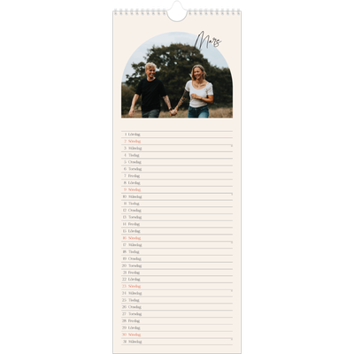 Fotokalender Smal  — Minnen i valv [Mars]