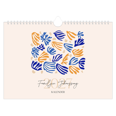 Fotokalender A4 Enkel — Minimalistisk korall [omslag]