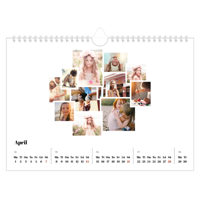 Fotokalender A4 Enkel — Collage shapes [April]