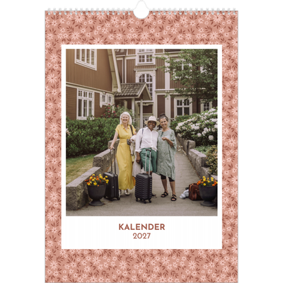 A3 Årskalender — Blomstermönster [omslag]