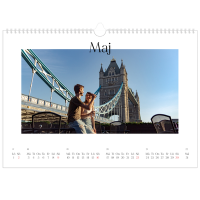 Fotokalender A3 Enkel — Min reseskildring [Maj]
