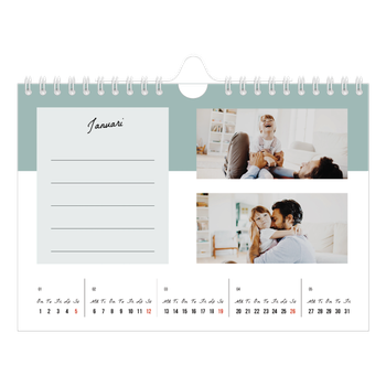 Fotokalender A5 Enkel — Kalenderlista