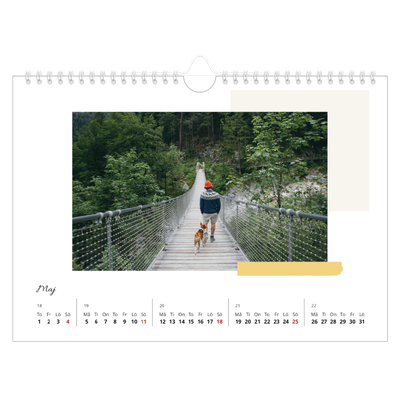 Fotokalender A4 Enkel — Pastell färger [omslag]