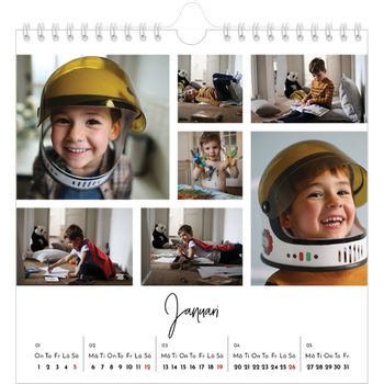 Fotokalender Kvadratisk — Bild collage