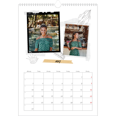 A3 Årskalender — Scrapbook stil [Maj]