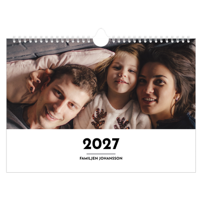 Fotokalender A4 Enkel — Bokstav i fokus [omslag]