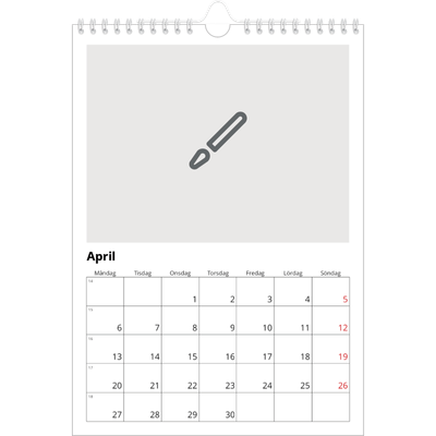 Fotokalender A4 Enkel (20 x 30 cm) — Designa din egna fotoprodukt [April]