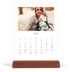 Skrivbordskalender med träställ - Stående — Koboltklassiker [April]