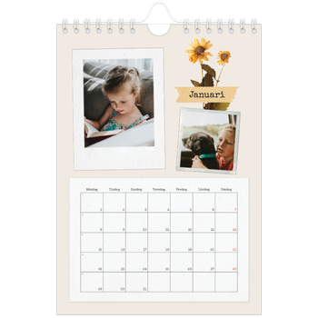 Fotokalender A5 Enkel — Retro scrapbooking