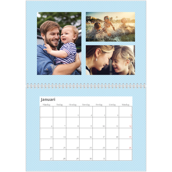 Fotokalender A3 Klassisk — Pastell mönster