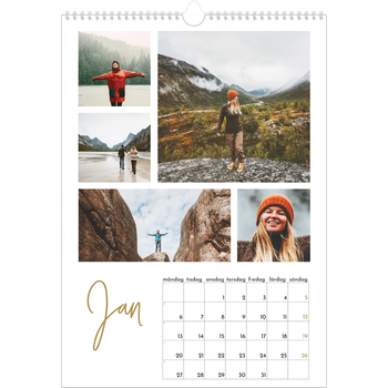 Fotokalender A3 Enkel — Handskriven månad