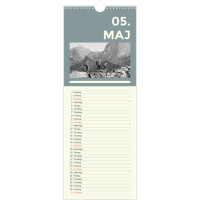 Fotokalender Smal  — Modern och djärv [omslag]