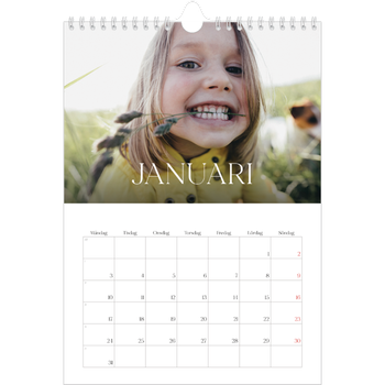 Fotokalender A4 Enkel — Tolv stora månader