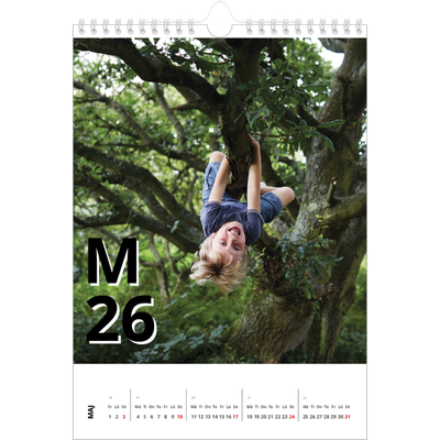 Fotokalender A4 Enkel (20 x 30 cm) — Bokstäver och tal [omslag]