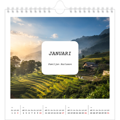 Årskalender kvadratisk — Hela historien [Januari]