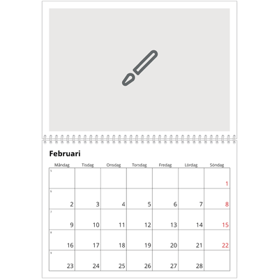 Fotokalender A3 Klassisk (30 x 40 cm) — Designa din egna fotoprodukt [Februari]