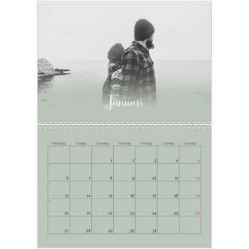 Fotokalender A3 Klassisk — Grön dimma