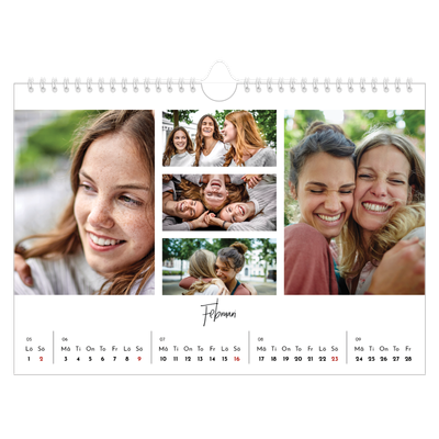 Fotokalender A4 Enkel — Bild collage [Februari]