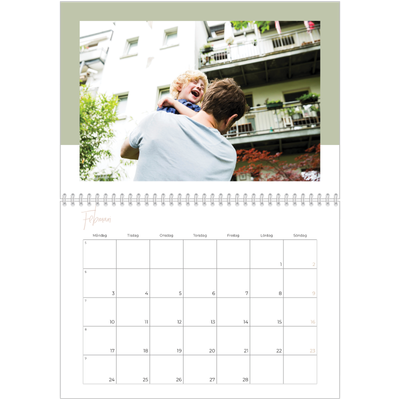 Fotokalender A3 Klassisk (30 x 40 cm) — Kalender i naturfärger [Februari]