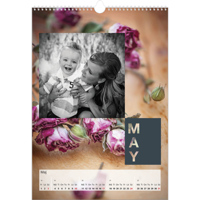 A3 Årskalender — Månadsfält [Maj]