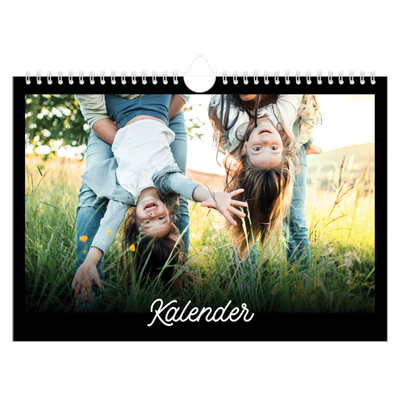 Fotokalender A4 Enkel — Svart [omslag]