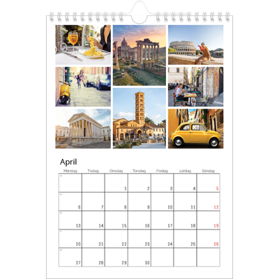 Fotokalender A4 Enkel (20 x 30 cm) — Bildgaller [April]