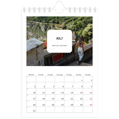 Fotokalender A5 Enkel — Hela historien [Maj]