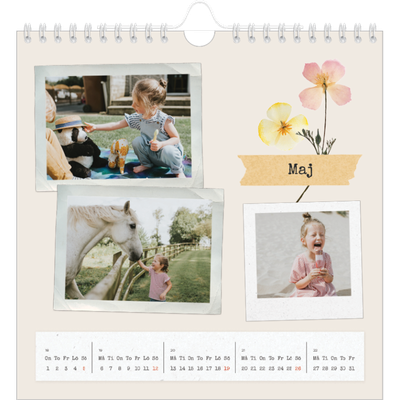 Årskalender kvadratisk — Retro scrapbooking [omslag]