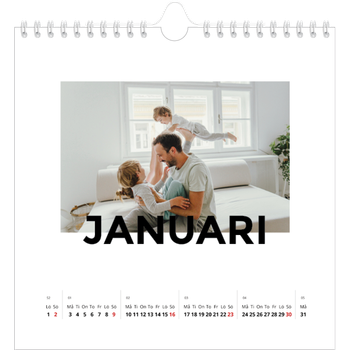 Fotokalender Kvadratisk — Spridda bokstäver