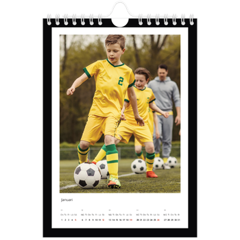 Fotokalender A5 Enkel — Svart bakgrund