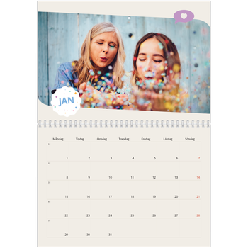 Fotokalender A3 Klassisk — Ikonisk födelsedag