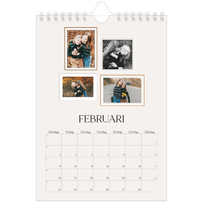 Fotokalender A5 Enkel — Bildvägg [Februari]