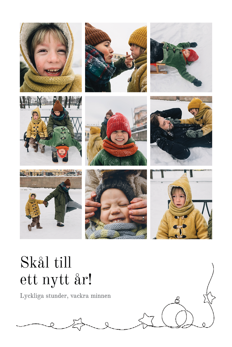 Fotokort — Festligt rutnät