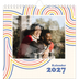 Årskalender kvadratisk — Retro ränder [omslag]