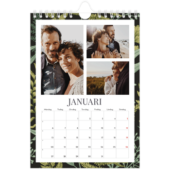 Fotokalender A5 Enkel — Blommande bakgrunder