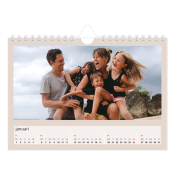 Fotokalender A5 Enkel — Kalender i jordtoner