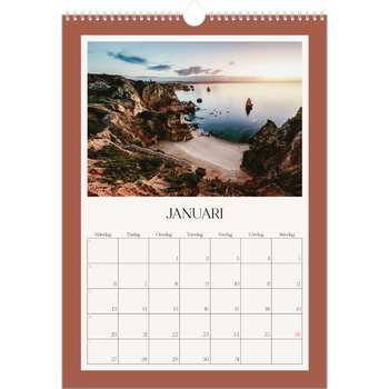Fotokalender A3 Enkel — Klassiska färger