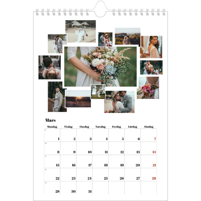 Fotokalender A4 Enkel (20 x 30 cm) — Collage shapes [Mars]