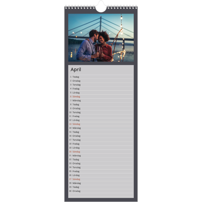 Fotokalender Smal  — Snygga färger [April]