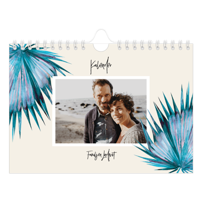 Fotokalender A5 Enkel — Målade blommor [omslag]