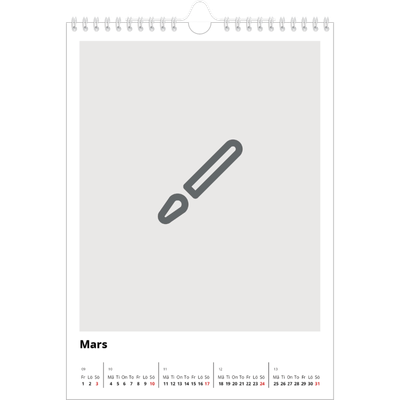 Fotokalender A4 Enkel (20 x 30 cm) — Designa din egna fotoprodukt [Mars]