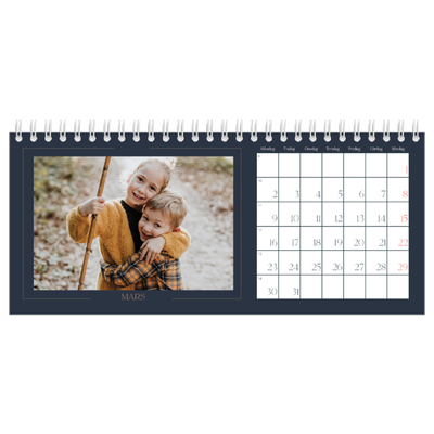 Skrivbordskalendrar — Preussisk blå [Mars]