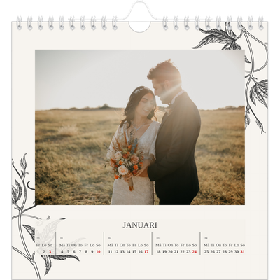Årskalender kvadratisk — Bläck & murgröna [Januari]