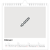 Årskalender kvadratisk — Designa din egna fotoprodukt [Februari]