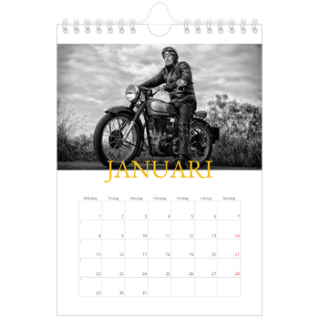 Fotokalender A5 Enkel — Historisk stil