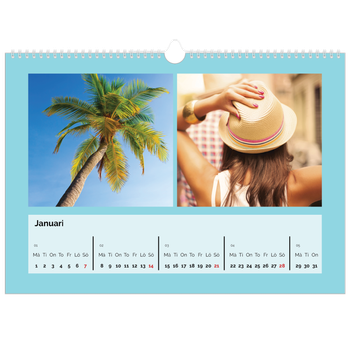 Fotokalender A3 Enkel — Skarpa färger